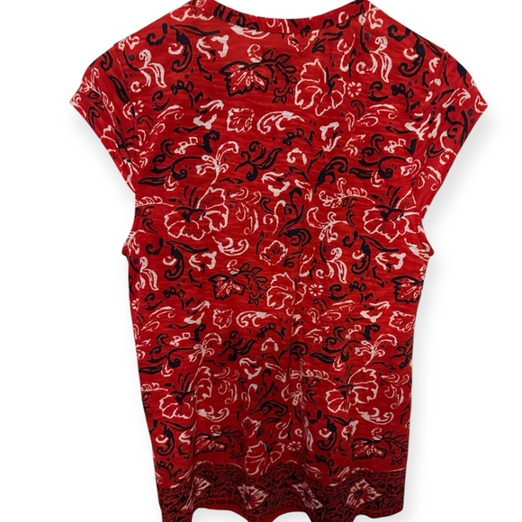 EUC Lucky Brand Red Floral Women's Blouse - Picture 5 of 5